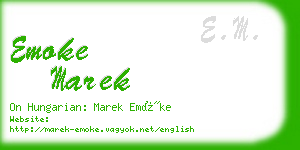 emoke marek business card